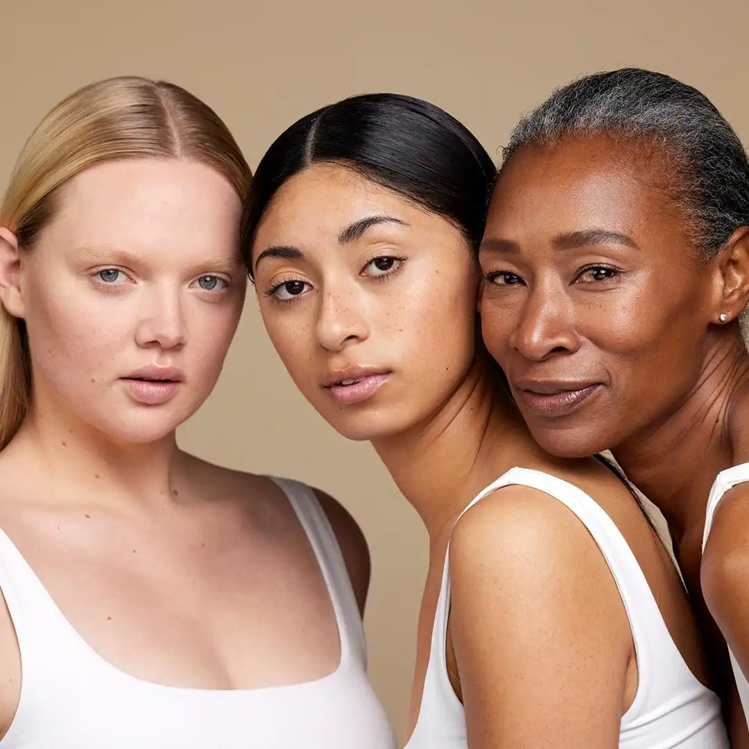 Diverse skin tones illustrating natural variation in skin pigmentation and personalized skincare.